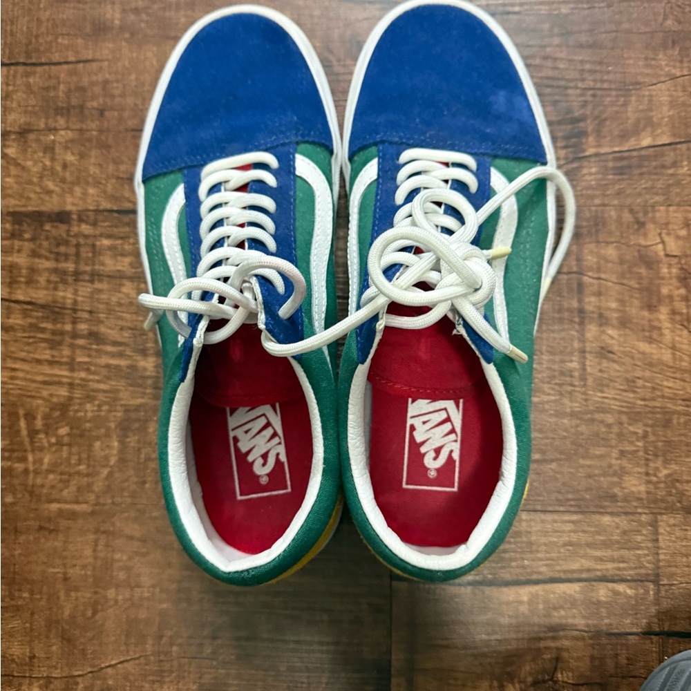 Vans Men's Vibrant Blue and Green Sneakers
